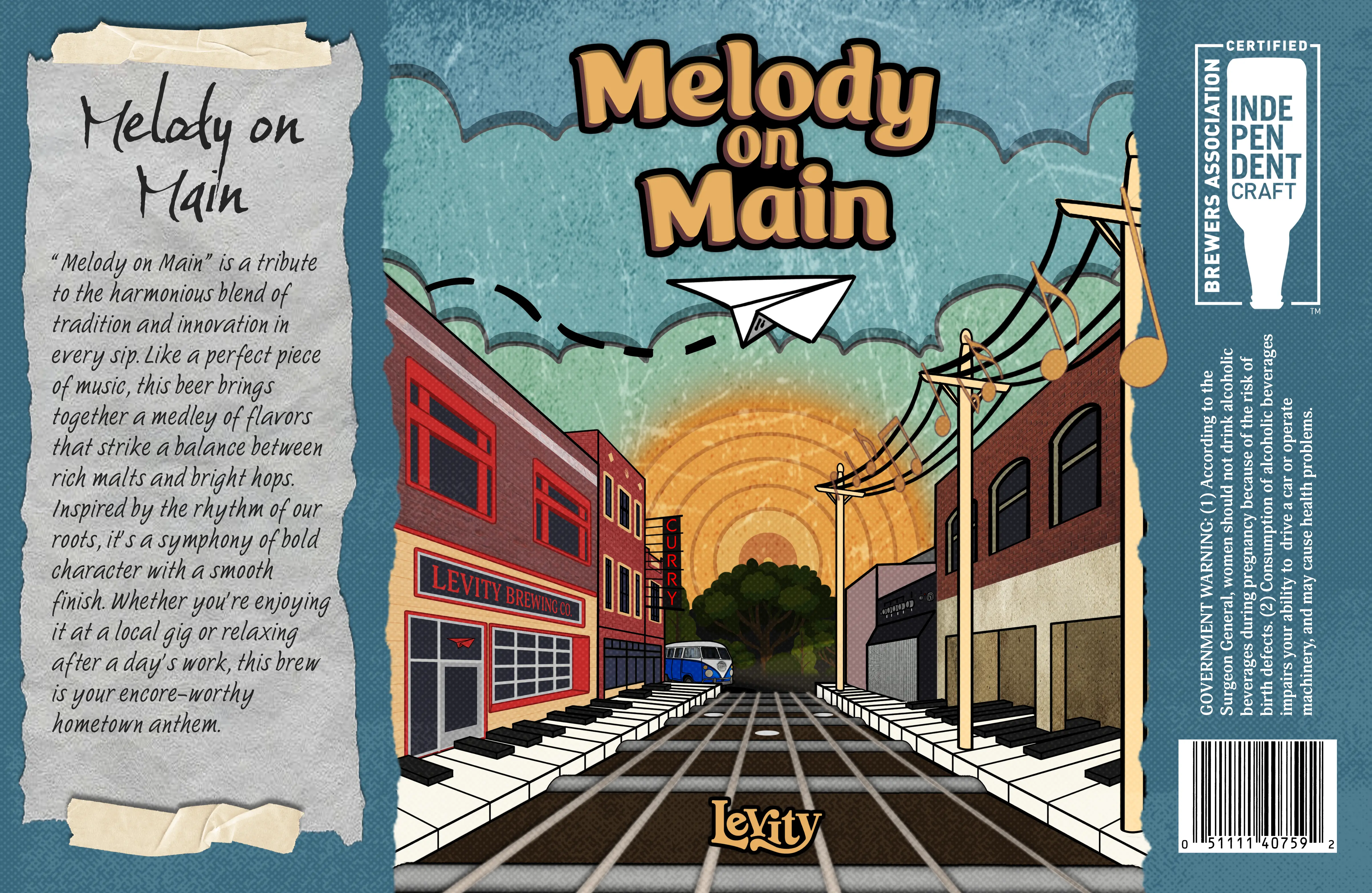 Levity Beer Label Design